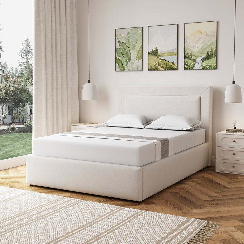 Upholstered Ottoman Storage Bed, Double (4'6)