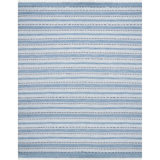 Eastman Handwoven Recycled PET Indoor/Outdoor Rug in Blue/White/Gray