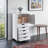 Holthaus 5-Drawer Storage Mobile Cabinet in White Finish, 41.23'' H X 19.03'' W X 15.79'' D-23294698