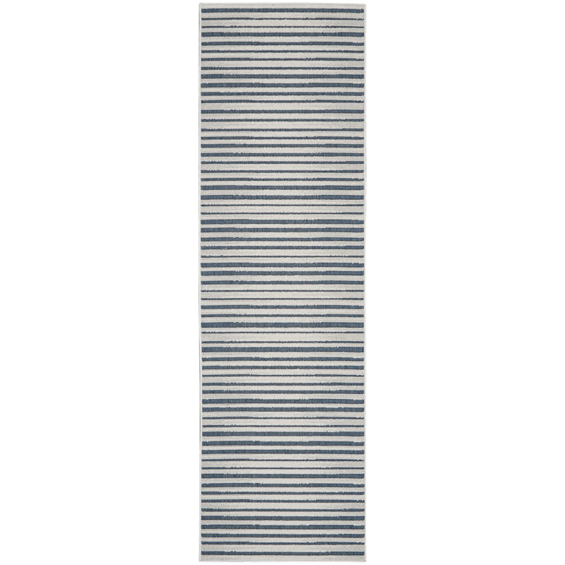 Steelman Striped Indoor / Outdoor Rug, Runner 2'2" x 10'