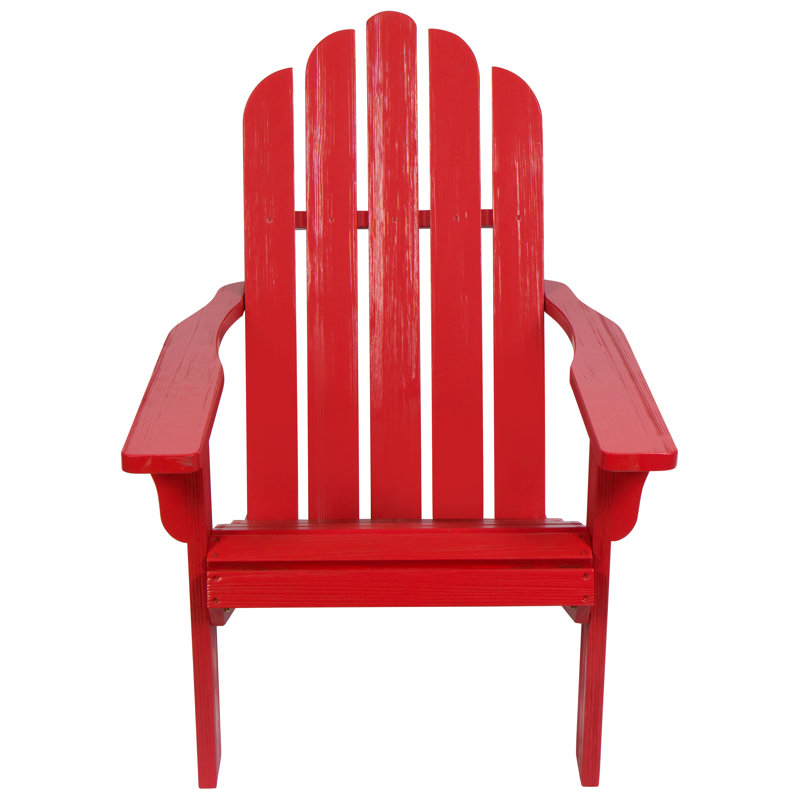 Chaise Adirondack en bois massif Grandview, Rouge piment