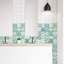 English Quote Vintage Green PVC Peel & Stick Mosaic Tile Sticker