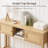 47" Rattan-Like Console Table Entryway Table with Storage