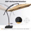 9' X 11' Patio Cantilever Umbrella With Weighted Base-122902797