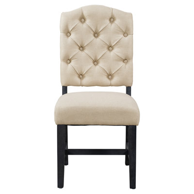 Retro Style Dining Chair Set with 4 Upholstered Chairs for Dining Room and Living Room