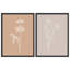 «Beige Brown Wildflowers», reproduction d'art moderne encadrée, affiche, salle de bain, petit art mural-104787938-104787934