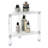 Acrylic Corner Shower Stool, Triangle Shower Foot Rest With Storage Shelf, Heavy Duty,Clear