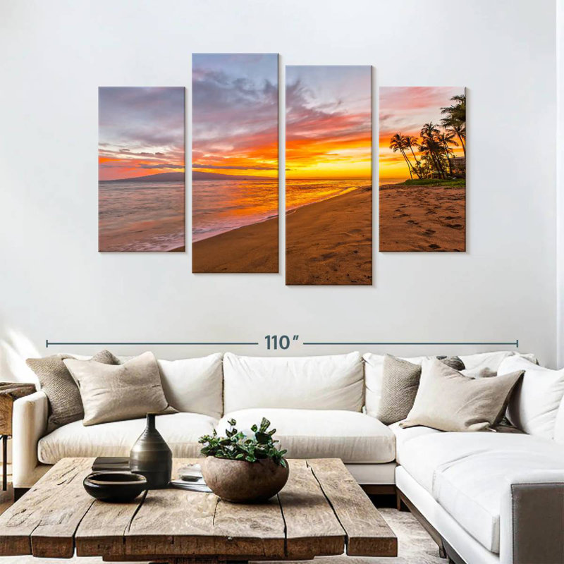 Gillard Kaanapali Gillard coucher de soleil, H 32 po x l 52 po