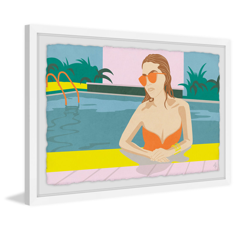 «Orange is Fun», reproduction d'art encadrée, H 8 po x l 12 po x P 1,5 po
