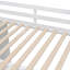 Lit mezzanine en bois pleine grandeur en bois avec armoires encastrées, armoires et tiroirs-97691172