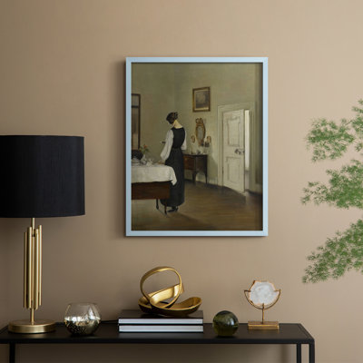 «Vintage Portrait Print CXLII», reproduction encadrée - bois massif