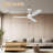 52" 5-Blade Wood Ceiling fan with Lights, indoor outdoor, reversible, Dimmable, Quiet DC motor with timer, remote controlled-1152798461