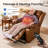Dual Motor Power Lift Chair Recliner for Elderly with Massage and Heat, Infinite Position Electric Lift Recliner with USB A&C, Cup Holders (T6010 - Faux Leather, Brown, Oversized )-1565141615