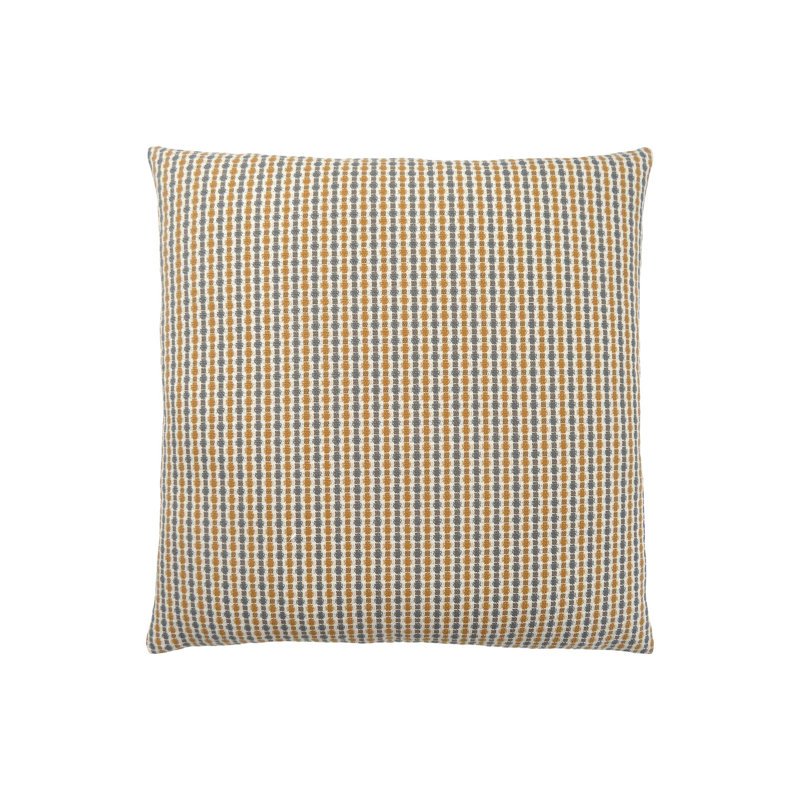 Coussin décoratif Zeta, 18 po, motif à pois abstrait, insert en polyester, Or / Gris