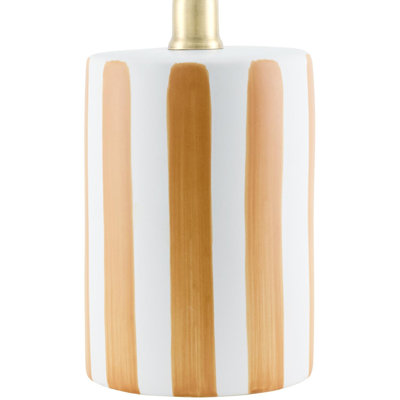Ceramic Standard Table Lamp with Linen Drum Shade