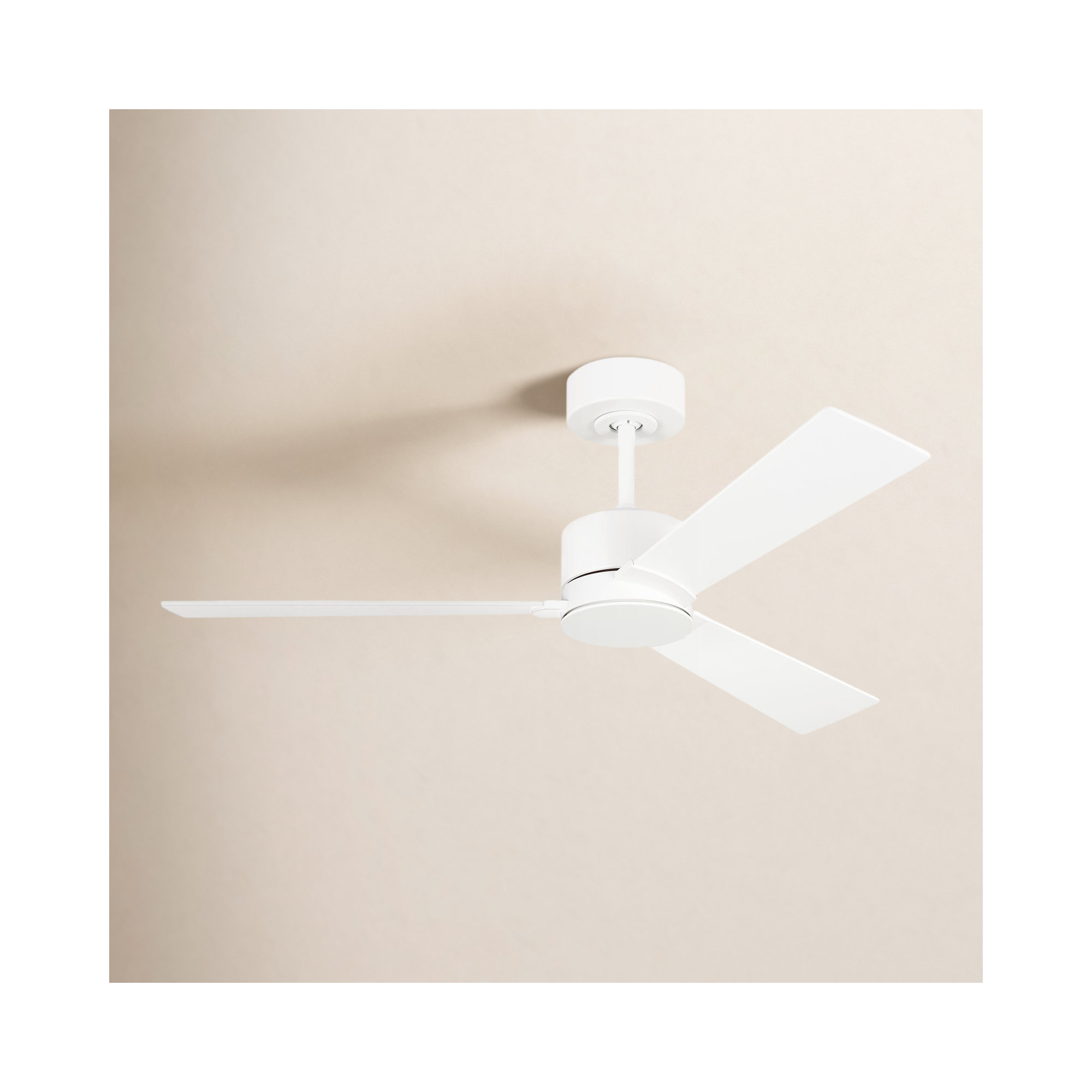 Martrell 3 Blade Ceiling Fan, Matte White, Matte White, 44"
