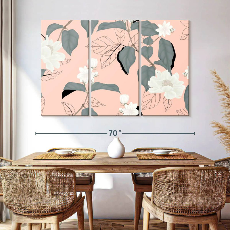 Jasmine On Pink, 28" H x 45" W