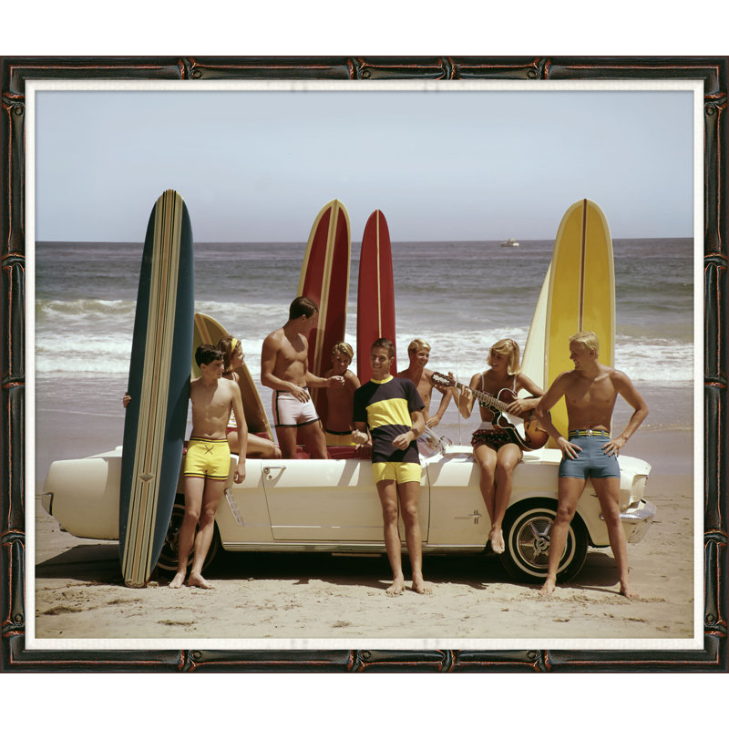 Guys And Gals On The Beach Giclee Print by Getty Images, Black, 22.25" H x 26.25" W x 1.5" D