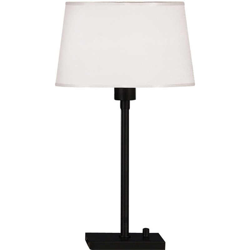 Real Simple Table Lamp, Matte Black Powder Coat, Off-White Snowflake