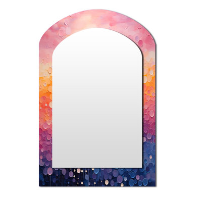 Blushing Horizon I - Pink Arch Wall Mirror Decor