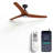 Smart Ceiling Fan With Solid Wood Blades, Reversible Motor, App Control & Dimmable LED Light For All-Season Comfort