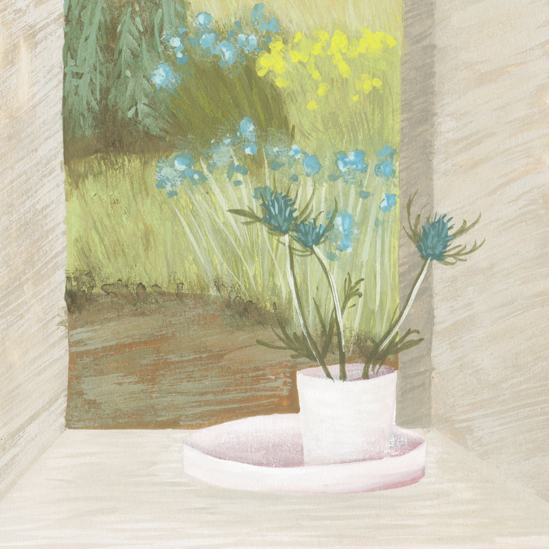 Window Plants I by Melissa Wang - Wrapped Canvas Painting, 30cm H x 30cm W x 3.8cm D