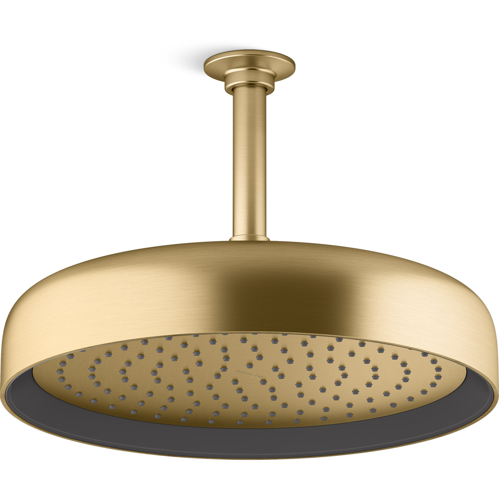 Statement 12" 2.5 GPM Round Rainhead, Vibrant Brushed Moderne Brass, 2.5 GPM, Round