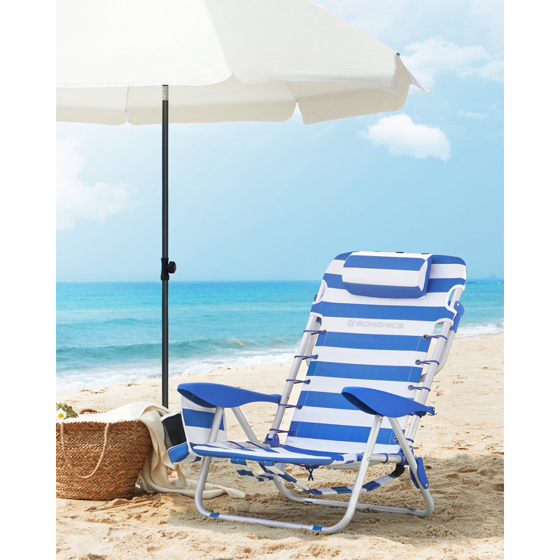 Chanteal Folding Beach Chair, Blue