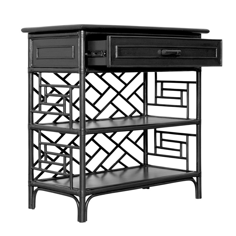 Chippendale End Table, Black