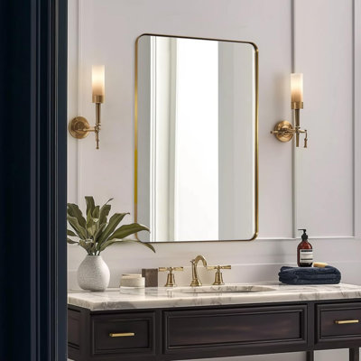 Miroir de salle de bain Inse Cadre en acier inoxydable