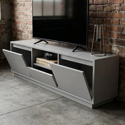 Hanshaw 63'' Low Profile Media Console with Drop-Down Storage - TV Stand For Tvs Up To 70''