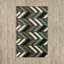 Tapis à chevrons gris / turquoise-17264896