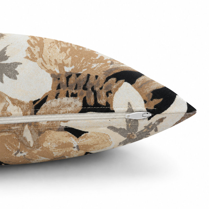 Housses de coussin d'intérieur / d'extérieur carrées l 18 po x L 18 po, Brown Floral