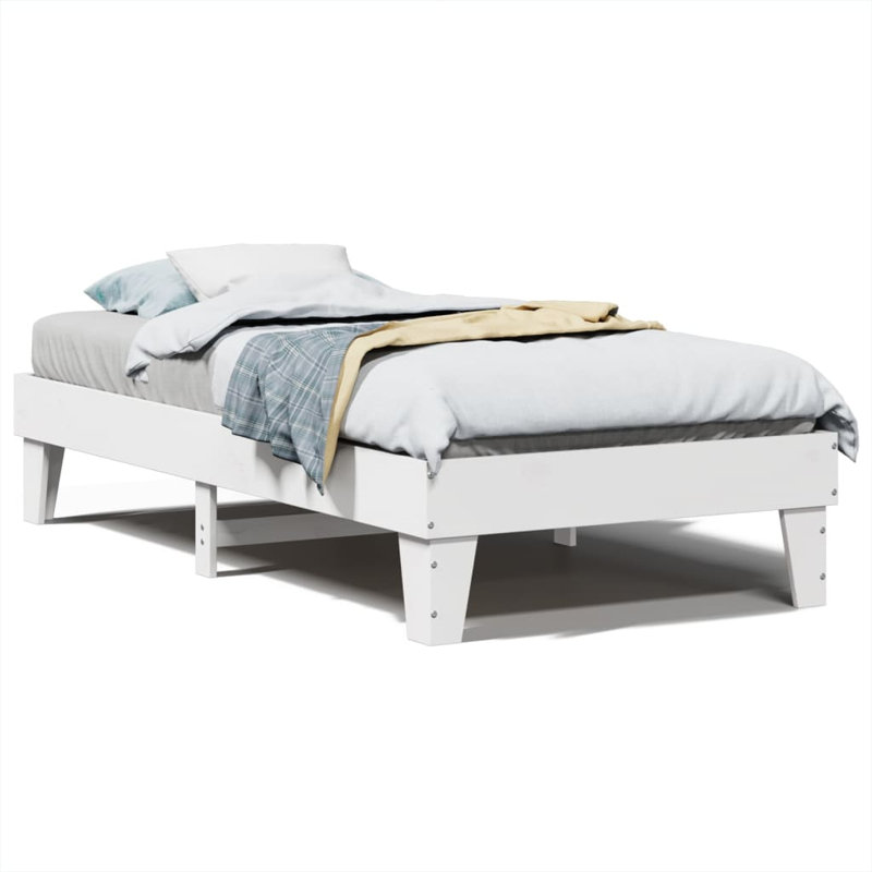 Solid Wood Bed, Single (3'), White