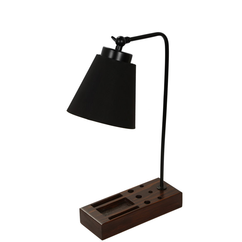 Lampe de bureau brune 17,72 po Oswalt