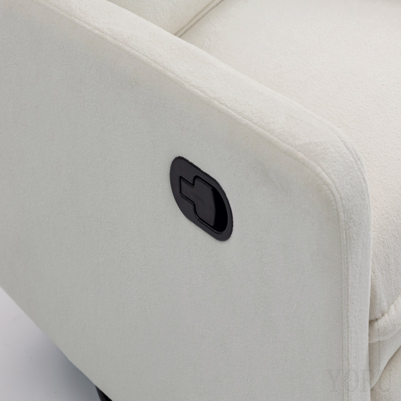 Fauteuil court en peluche, White