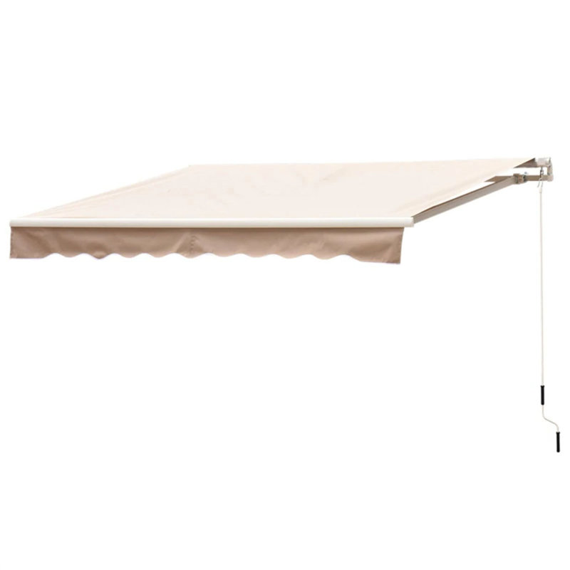 META 250cm W x 200cm D Fabric Beige Cover Retractable Patio Awning