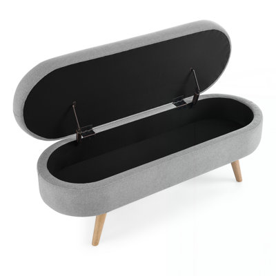 Banc de rangement repose-pieds ovale