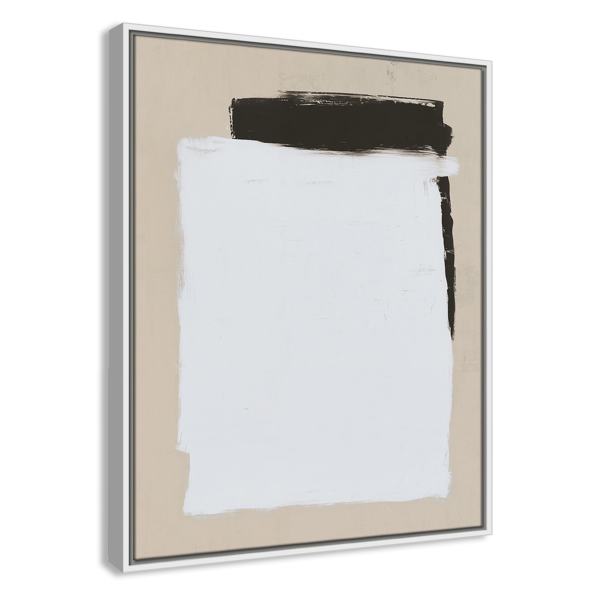 Two Mirrors, Framed Canvas, White, 29.5" H x 23.5" W