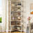 Floki Stainless Steel Corner Bookcase-1286050582