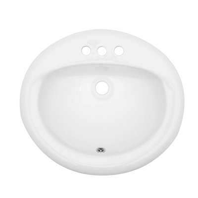 Compact Bathroom Sinks, White Ceramic Modern Drop In Vanity Basin For Home