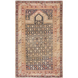 Geometric Late 19th Century Antique Caucasian Shirvan Islamic Prayer Design Rug