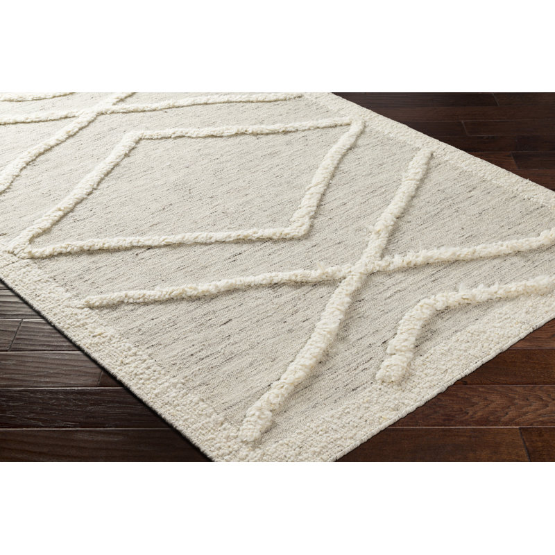 Wool Geometric Area Rug, Rectangle 9' x 12'