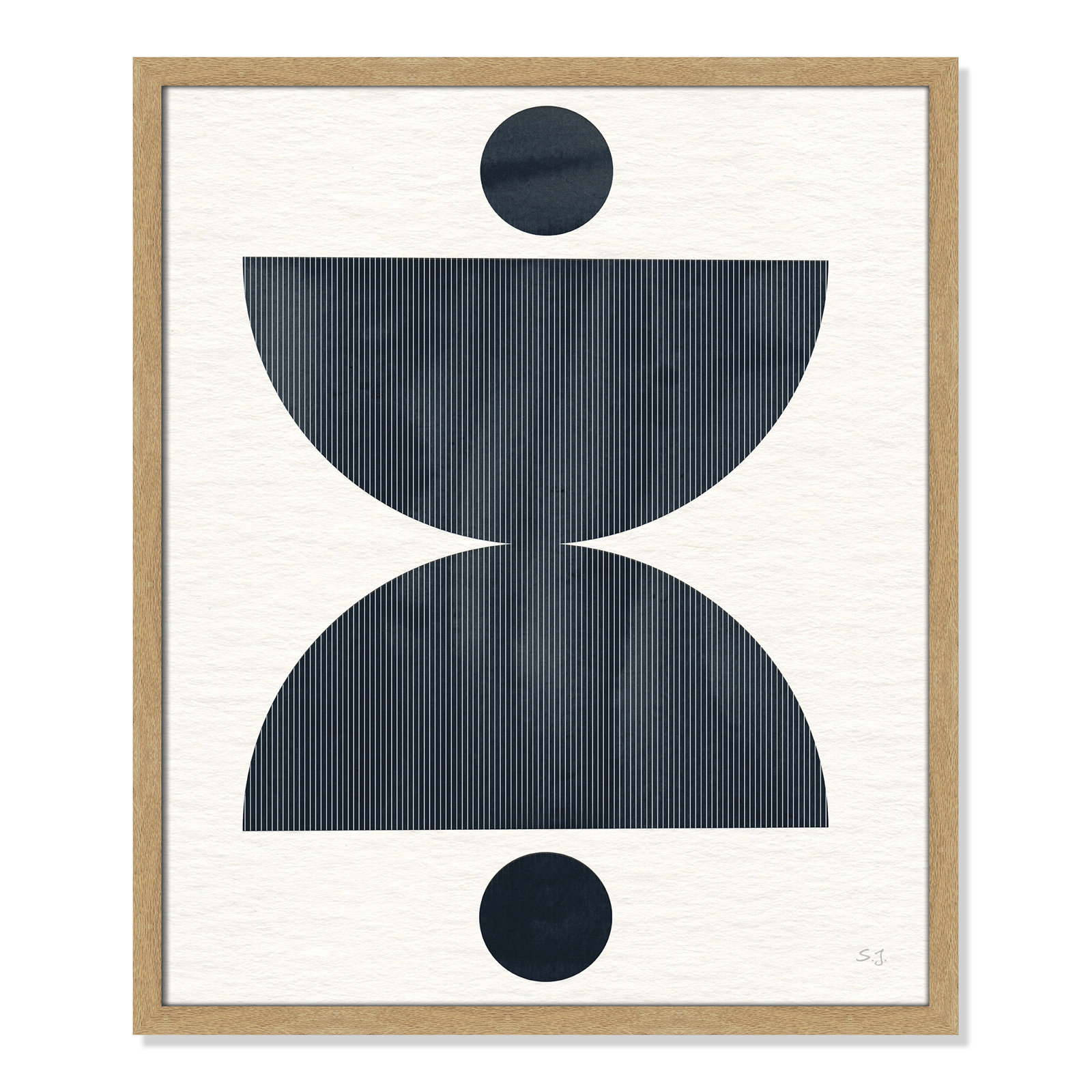 Eclipse II Print by Susan Jill, 25.5" H x 21.5" W x 0.75" D, Natural Framed