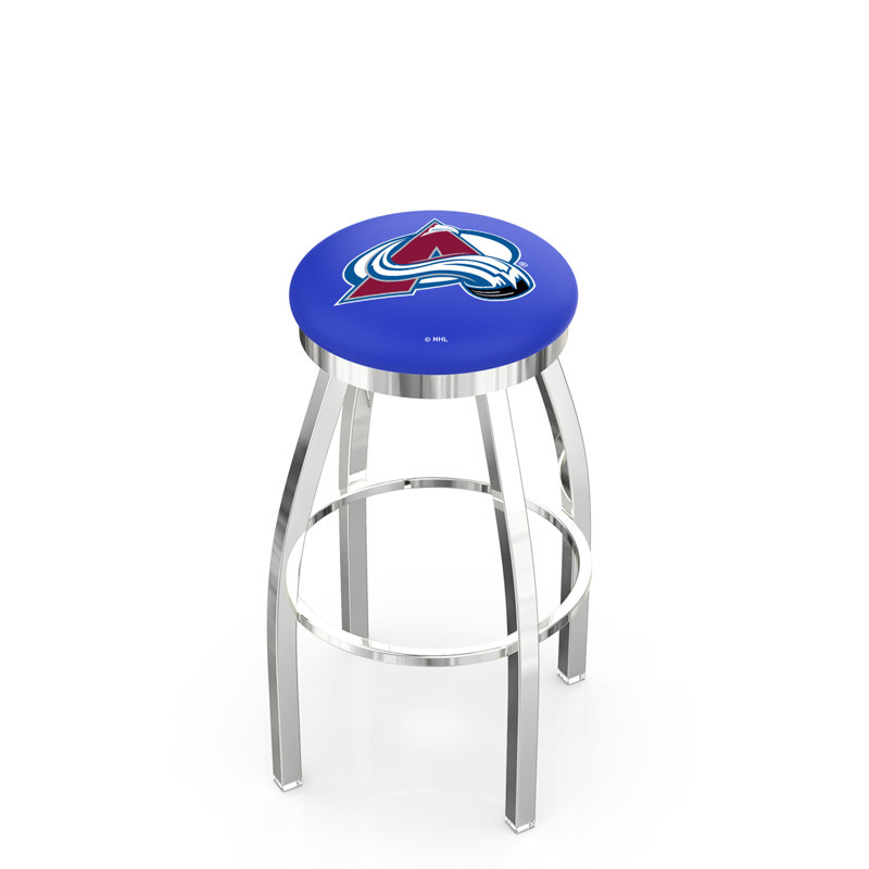 NHL Swivel Extra Tall Stool, Colorado Avalanche, Chrome, "Bar Stool (30" Seat Height)"