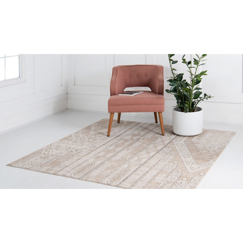 Tapis crème Wenden, Carré 8 pi