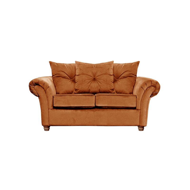 Lila Velvet Sofa, Burnt Orange