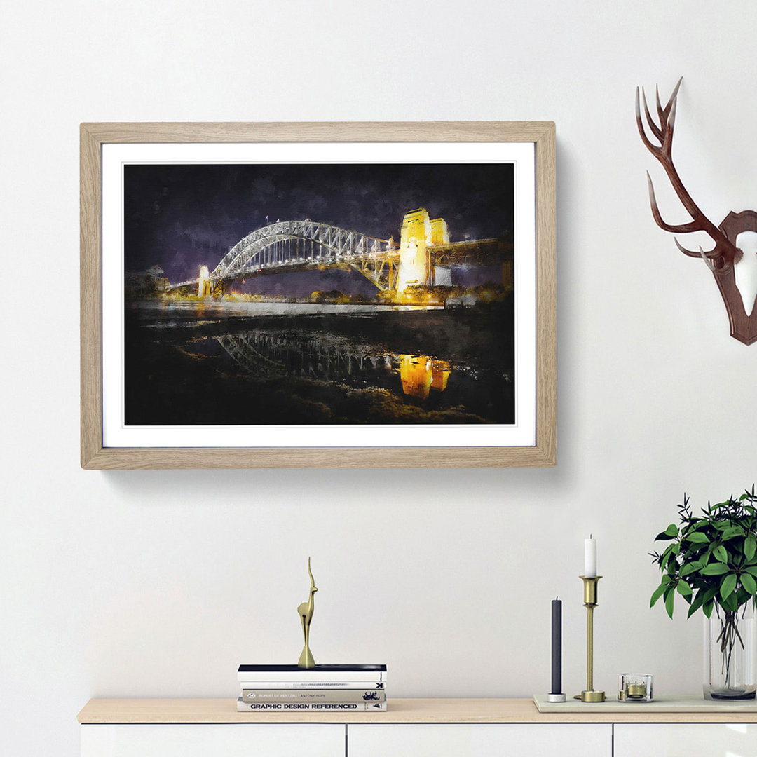 Sydney Harbour Bridge Australia - Picture Frame Painting Print