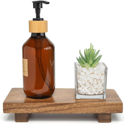 Plateau décoratif en bois pour comptoir, porte-savon