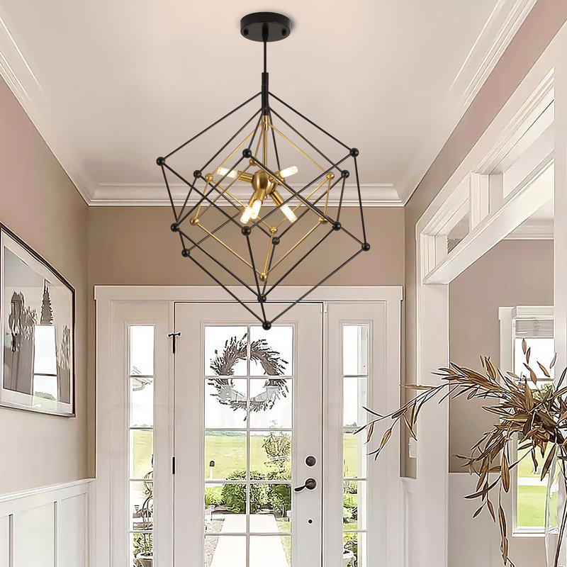 Cabela 6 - Light Dimmable Geometric Chandelier